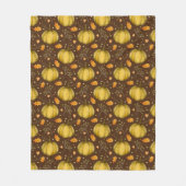 Golden Pumpkins Fleece Blanket (Voorkant)