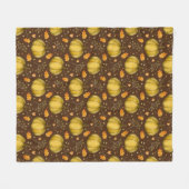 Golden Pumpkins Fleece Blanket (Voorkant (Horizontaal))