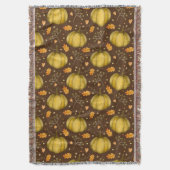 Golden Pumpkins Throw Blanket Deken (Voorkant Verticaal)