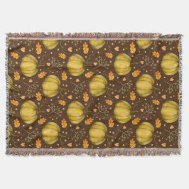Golden Pumpkins Throw Blanket Deken