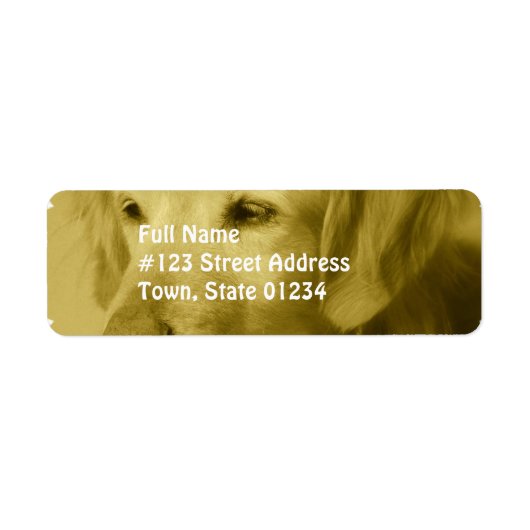 Golden Puppy Mailing Labels (Voorkant)