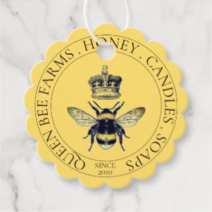 Golden Queen Bee Honey Products Bedankjes Labels