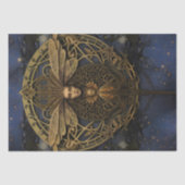 Golden Queen Bee Steampunk Art Nouveau Tissuepapier (Voorkant)