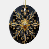 Golden Quilled Snowflake Ornament (Rechts)