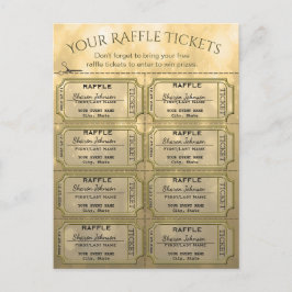 Golden Raffle Tickets Briefkaart
