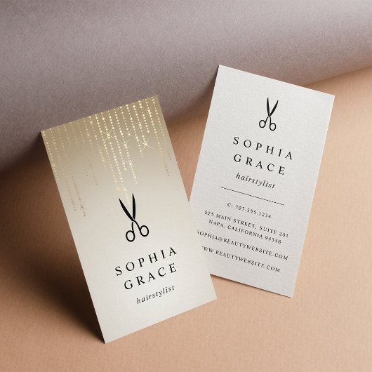 Golden Rain Haarstylist Visitekaartje