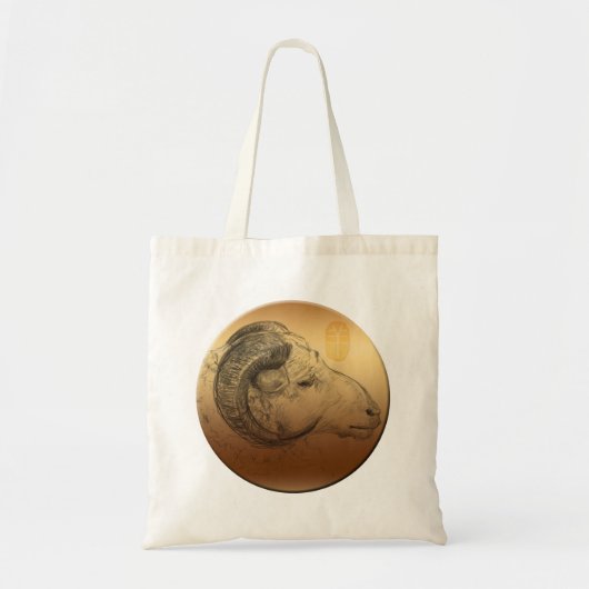 Golden Ram Année chinoise Astrologie Zodiac Sac fo (Devant)