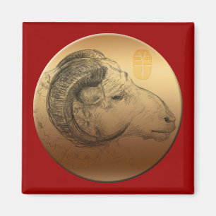 Golden Ram Chinees nieuwjaar schapen 2015 Magneet