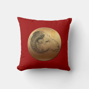 Golden Ram Chinois Nouvel An du Coussin mouton