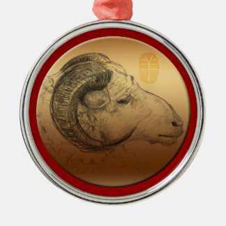 Golden Ram Jaar Chinese Astrologie Zodiac Metal O Metalen Ornament