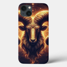Golden Ram Zodiac Symbool iPhone 13 Hoesje