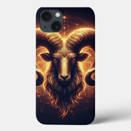 Golden Ram Zodiac Symbool iPhone 13 Hoesje