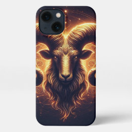 Golden Ram Zodiac Symbool iPhone 13 Hoesje