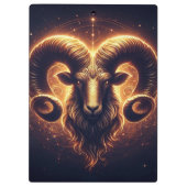 Golden Ram Zodiac Symbool Klembord (Achterkant)
