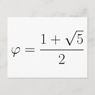 Golden ratio briefkaart