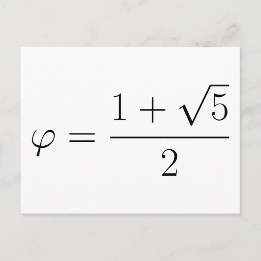 Golden ratio briefkaart (Voorkant)