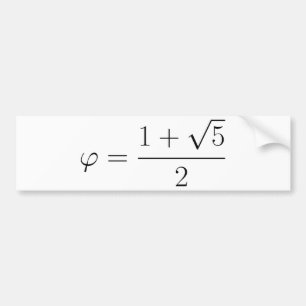 Golden ratio bumpersticker