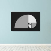 Golden Ratio, Fibonacci Spiral Canvas Afdruk (Insitu (Houten vloer))