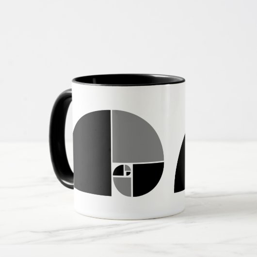 Golden Ratio, Fibonacci Spiral Mok (Voorkant links)