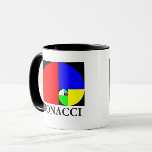 Golden Ratio, Fibonacci Spiral Mok (Voorkant links)