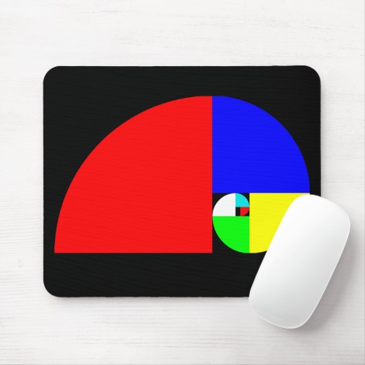 Golden Ratio, Fibonacci Spiral Muismat (Met muis)