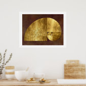 Golden Ratio, Fibonacci Spiral Poster (Keuken)
