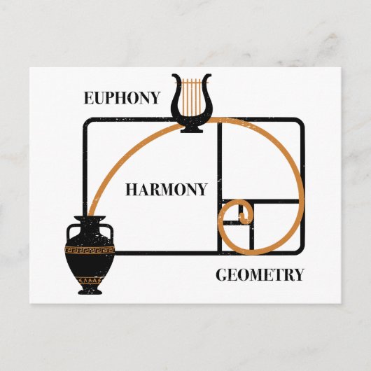 Golden Ratio Greece: Euphony, Harmony, Geometry Briefkaart (Voorkant)