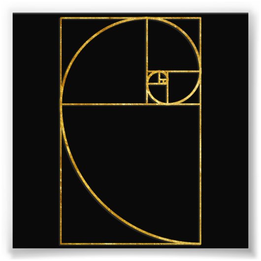 Golden Ratio Sacred Fibonacci Spiral Foto Afdruk (Voorkant)