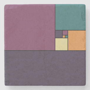 Golden Ratio Squares Stenen Onderzetter