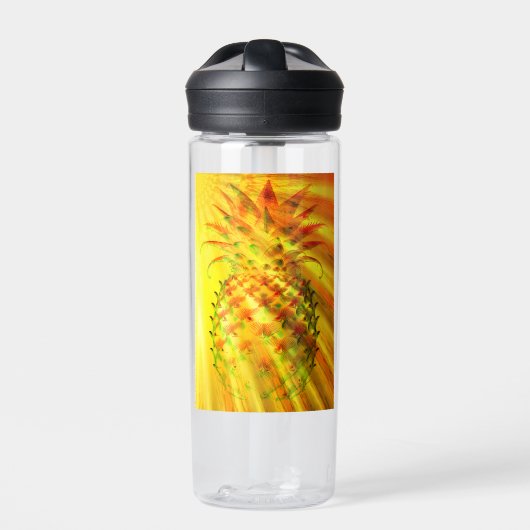 Golden Rays Passing Through A Large Pineapple Waterfles (Voorkant)