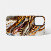 Golden Realistic Dragon-Poster iPhone Hoesje (Achterkant horizontaal)