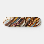 Golden Realistic Dragon-Poster Skateboard (Horizontaal)