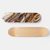 Golden Realistic Dragon-Poster Skateboard (Horizontaal)