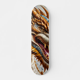 Golden Realistic Dragon-Poster Skateboard