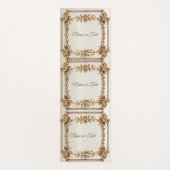 Golden  Rechthoek Dimond Flowers Shiny Yogamat (Voorkant)