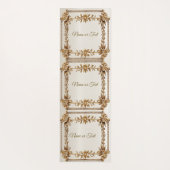 Golden  Rechthoek Dimond Flowers Shiny Yogamat (Achterkant)