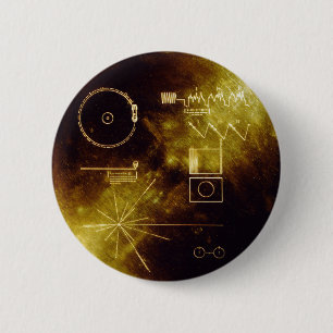 Golden Record van de Voyager Ronde Button 5,7 Cm