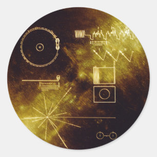 Golden Record van de Voyager Ronde Sticker