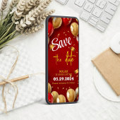 Golden Red Balloons Afstuderen Save The Date