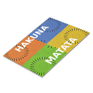 Golden Red Blue Hakuna Matata Notitieblok