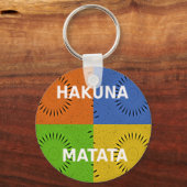 Golden Red Blue Hakuna Matata Sleutelhanger (Voorkant)