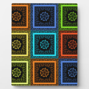 Golden Red Blue Masai Traditionele kleuren Fotoplaat