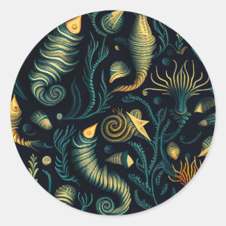 Golden Reefs Ronde Sticker