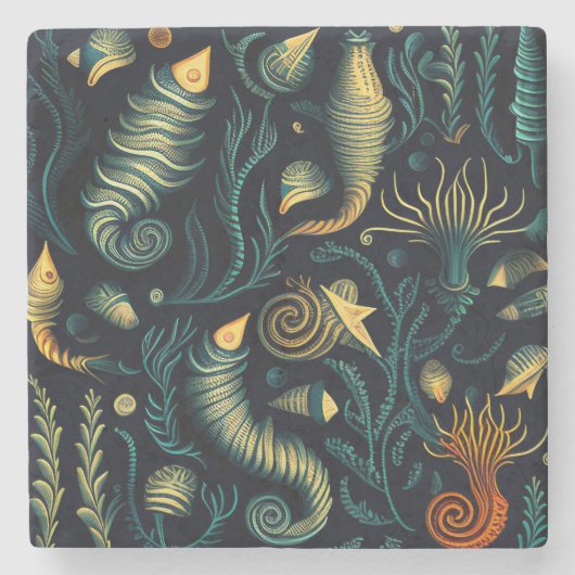 Golden Reefs Stenen Onderzetter (Voorkant)