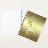 Golden Reindeer Snowy Holiday Planner (Devant avec enveloppe)