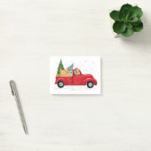 Golden rekruter met rode xmas merry chris post-it® notes (Kantoor)