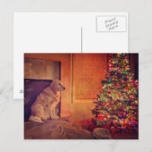 Golden rekwieg door haard briefkaart (Voorkant / Achterkant)