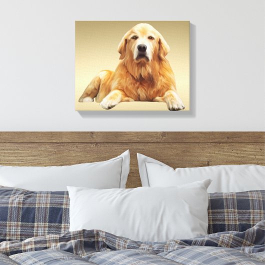 Golden rekwieg-kleurenschilderkunst canvas afdruk (Insitu (Slaapkamer))