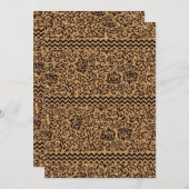 Golden Renaissance Tudor Gardens Damask Floral Kaart (Voorkant / Achterkant)