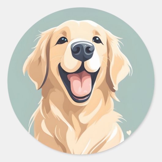 Golden Reteiever Sticker (Voorkant)